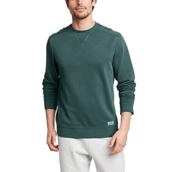 Eddie Bauer Other - EDDIE BAUER CAMP FLEECE RIVERWASH CREW SWEATER TOP SWEATSHIRT GREEN Size…